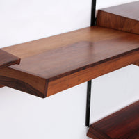 Modulares Wandsystem aus dunklem Holz von Kai Kristiansen - FM Møbler