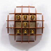 Ikonische Angelo Brotto Wandleuchte aus Holz, Design der 1960er Jahre