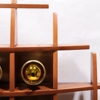 Ikonische Angelo Brotto Wandleuchte aus Holz, Design der 1960er Jahre