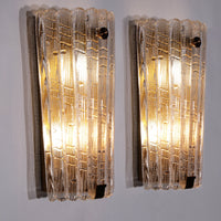 Orrefors Design XXL Wandleuchten von Carl Fagerlund, Glas und Messing, 1960er Jahre