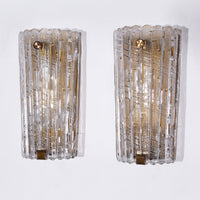 Orrefors Design XXL Wandleuchten von Carl Fagerlund, Glas und Messing, 1960er Jahre