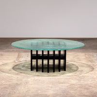 Skulpturaler Glas-Couchtisch von Heinz Lilienthal, 1970, Deutschland
