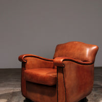 Ledersessel: Niederländisches Design, handgefertigt 1970 von Joris
