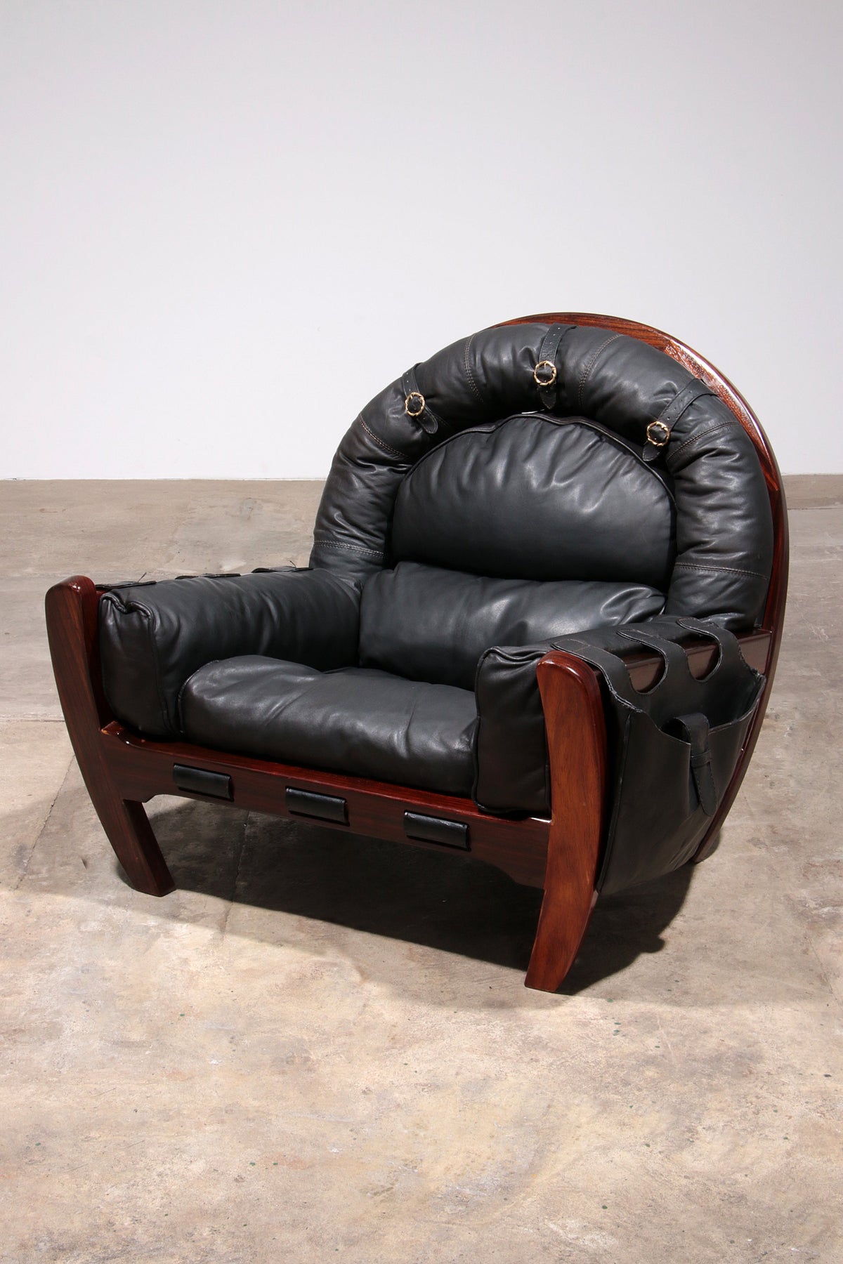 Luciano Frigerio „Rancero“ Ledersessel – Italienisches Design der 1970er Jahre