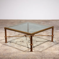 Eleganter, vergoldeter Couchtisch aus Eisen von Giovanni Banci, Italien 1970