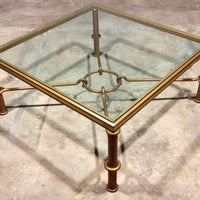 Eleganter, vergoldeter Couchtisch aus Eisen von Giovanni Banci, Italien 1970