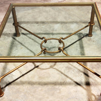 Eleganter, vergoldeter Couchtisch aus Eisen von Giovanni Banci, Italien 1970