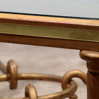 Eleganter, vergoldeter Couchtisch aus Eisen von Giovanni Banci, Italien 1970