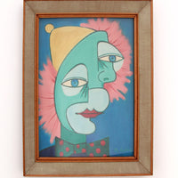 Das Gemälde „Die zwei Gesichter“ von Michel Guérin im Stil von Picasso