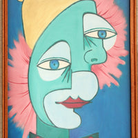 Das Gemälde „Die zwei Gesichter“ von Michel Guérin im Stil von Picasso