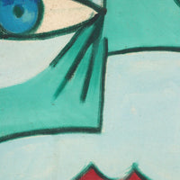 Das Gemälde „Die zwei Gesichter“ von Michel Guérin im Stil von Picasso