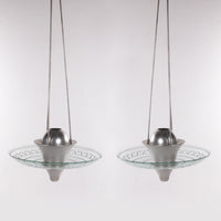 Seltenes Set von Art-Deco-Hängelampen aus einem historischen Londoner Hotel