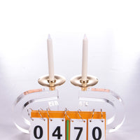 Hollywood Regency Set aus Plexiglas-Kerzenständern, 1970