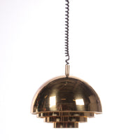 Elegante Pendelleuchte aus Messing im Mid-Century-Modern-Stil „Dome“