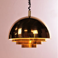 Elegante Pendelleuchte aus Messing im Mid-Century-Modern-Stil „Dome“