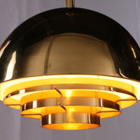 Elegante Pendelleuchte aus Messing im Mid-Century-Modern-Stil „Dome“