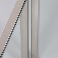 Eleganter Couchtisch aus Glas von Peter Ghyczy, Modell T28d Edelstahl mit Messing