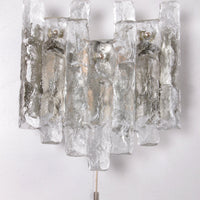 Kalmar Kristall-Eisglas-Wandleuchte von JT Kalmar (1960, Österreich) 