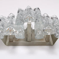 Kalmar Kristall-Eisglas-Wandleuchte von JT Kalmar (1960, Österreich) 