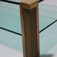 Peter Ghyzcy Messing-Salontisch Modell T14D 1970 Niederländisches Design OHNE Halterung