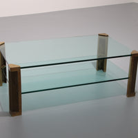Peter Ghyzcy Messing-Salontisch Modell T14D 1970 Niederländisches Design OHNE Halterung