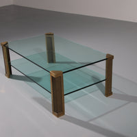 Peter Ghyzcy Messing-Salontisch Modell T14D 1970 Niederländisches Design OHNE Halterung