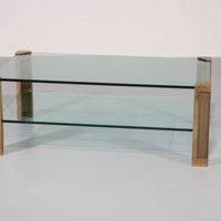 Peter Ghyzcy Messing-Salontisch Modell T14D 1970 Niederländisches Design OHNE Halterung
