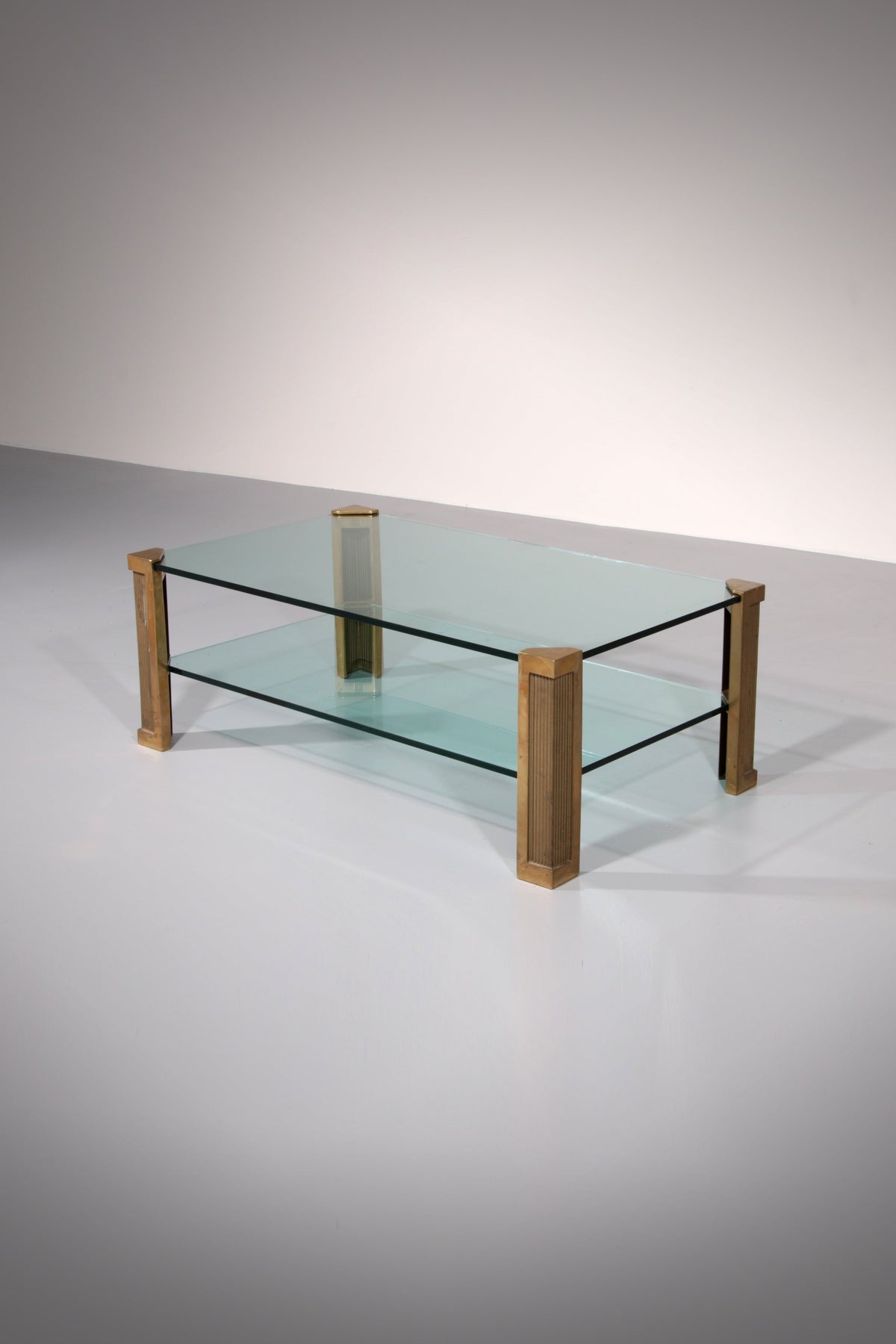 Peter Ghyzcy Messing-Salontisch Modell T14D 1970 Niederländisches Design OHNE Halterung