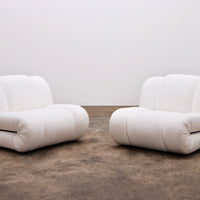 Mimo Padova Ivory Bouclé Modular Lounge Chairs „Velasquez“ – 1970