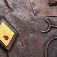 XXL-Wanddekoration aus Kupfer mit Emaille-Details, Deutschland, 1960er Jahre 