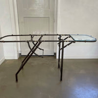 Antique examination table customized as side-table