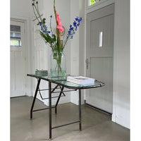 Antique examination table customized as side-table