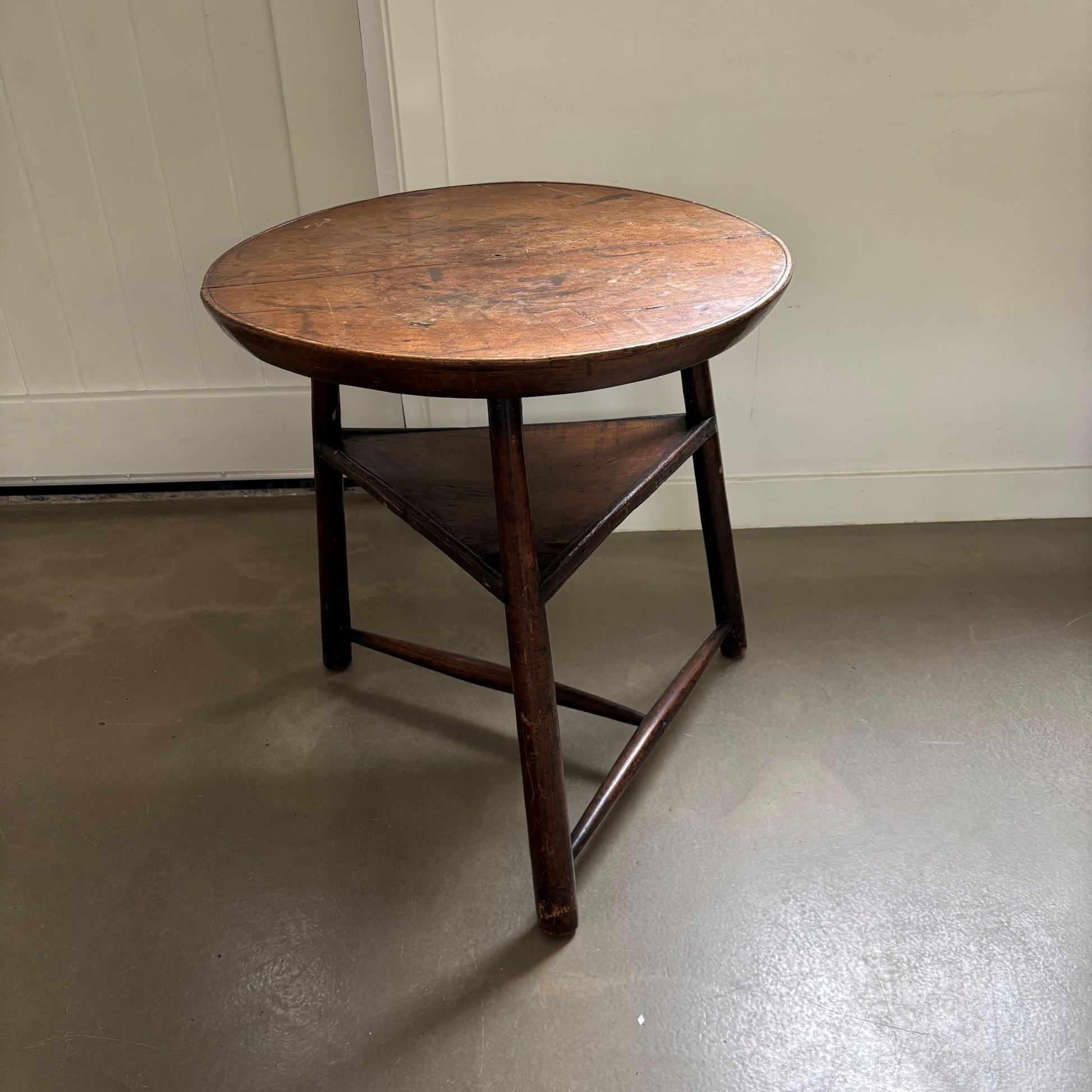 Antique wooden tripod side - table, late 18th century, Belgium - COLLECTORS RDAM