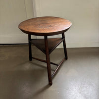 Antique wooden tripod side-table, late 18th century, Belgium