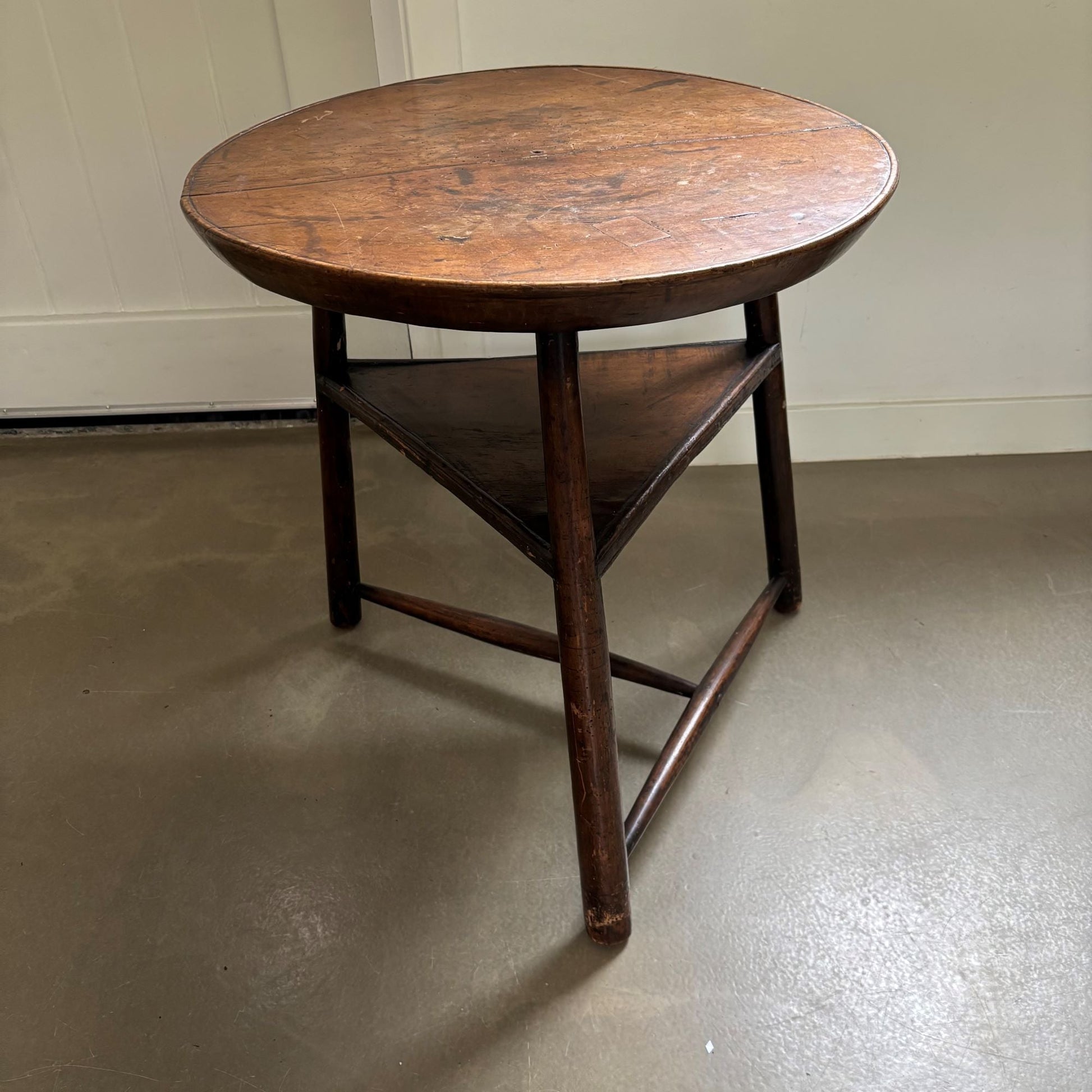 Antique wooden tripod side - table, late 18th century, Belgium - COLLECTORS RDAM
