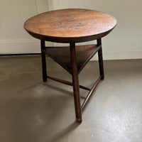 Antique wooden tripod side-table, late 18th century, Belgium