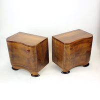 Art Deco Bedside Tables By Jindřich Halabala For Up Závody, 1930s