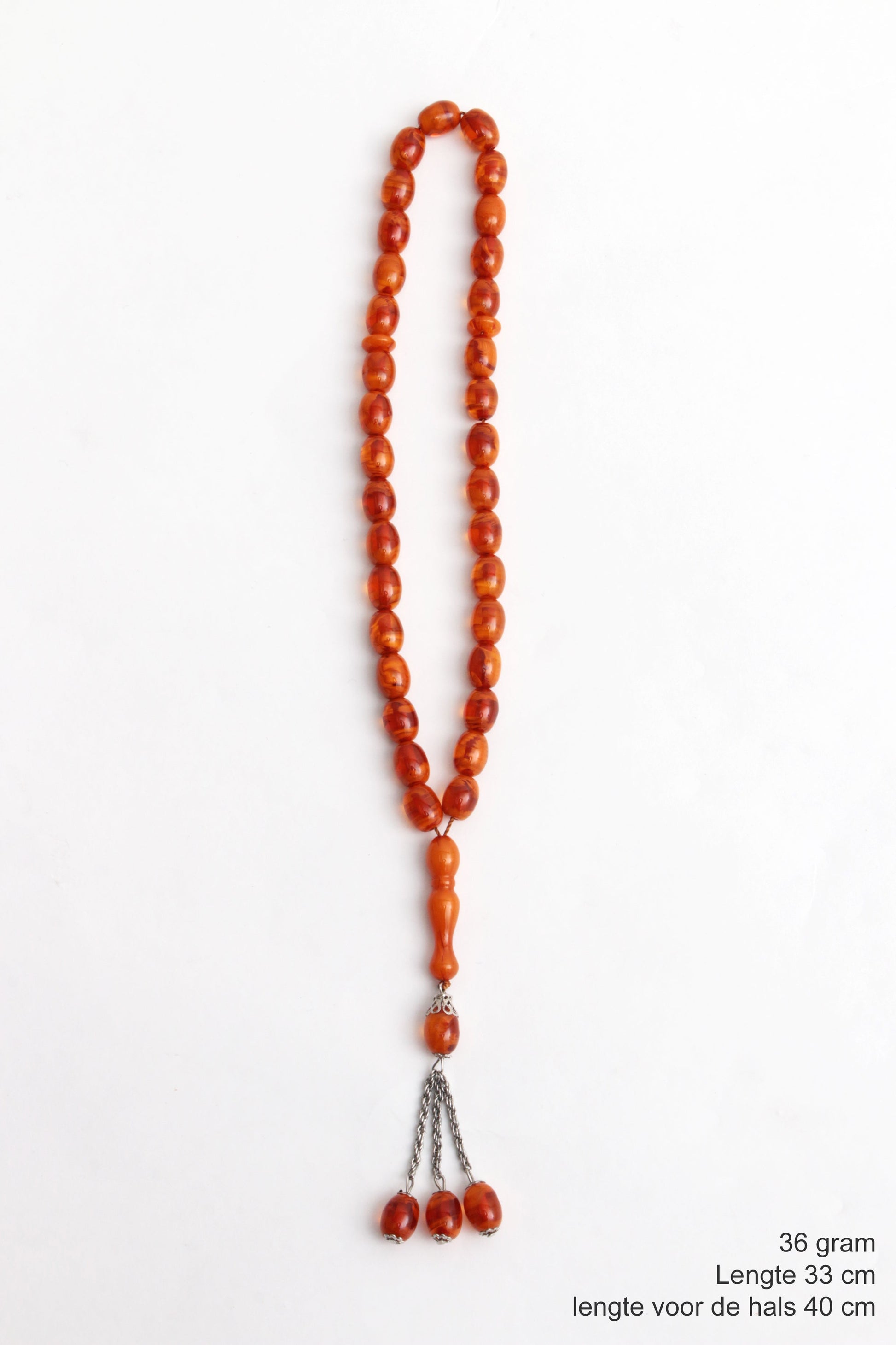 Beautiful Amber Prayer Necklace, 1960s - Collectors - Net.Work