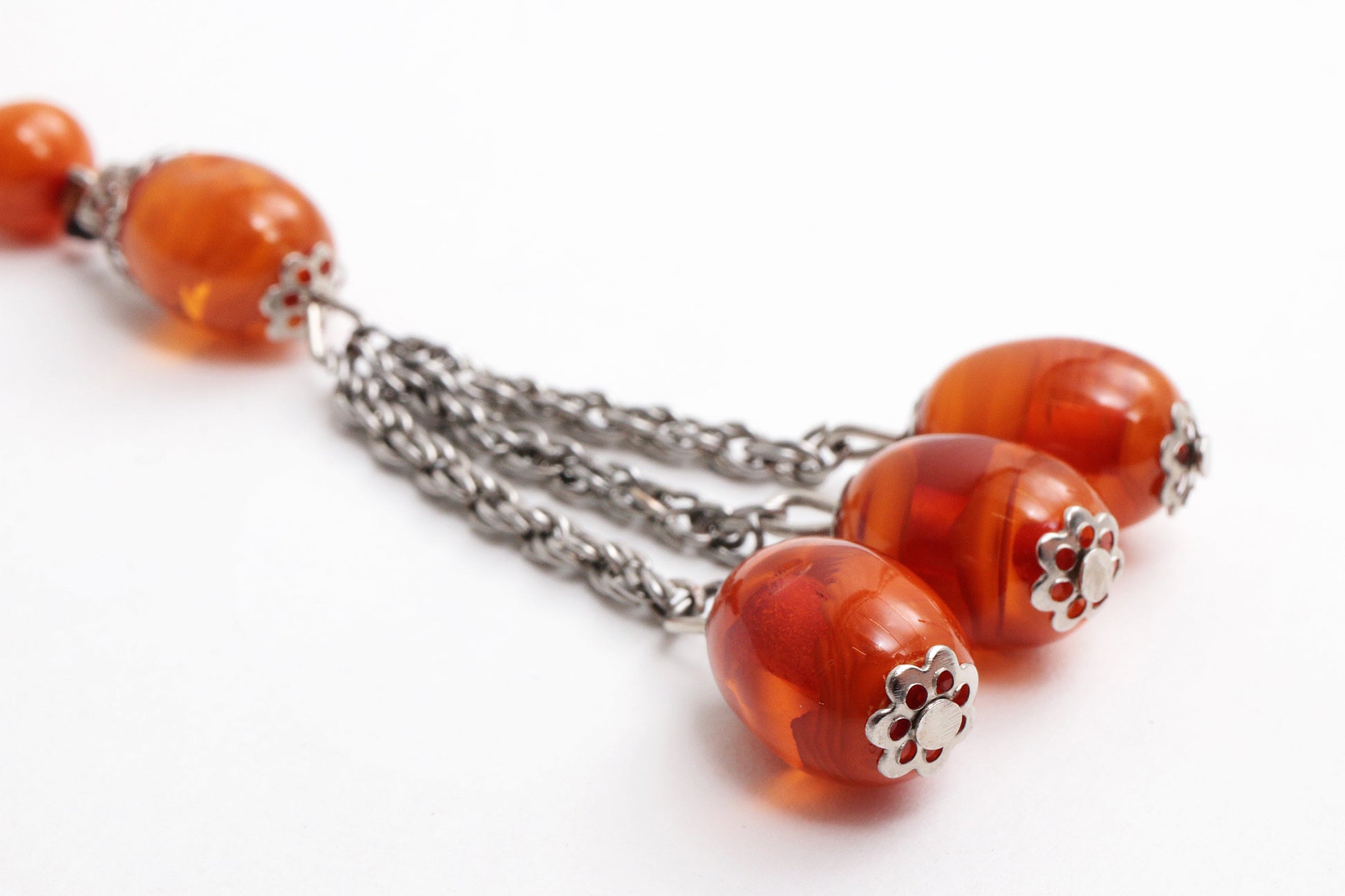 Beautiful Amber Prayer Necklace, 1960s - Collectors - Net.Work