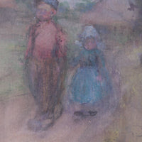 Wunderschönes altes Gemälde einer Landschaft bei Wasco mit einer Mühle, 1923