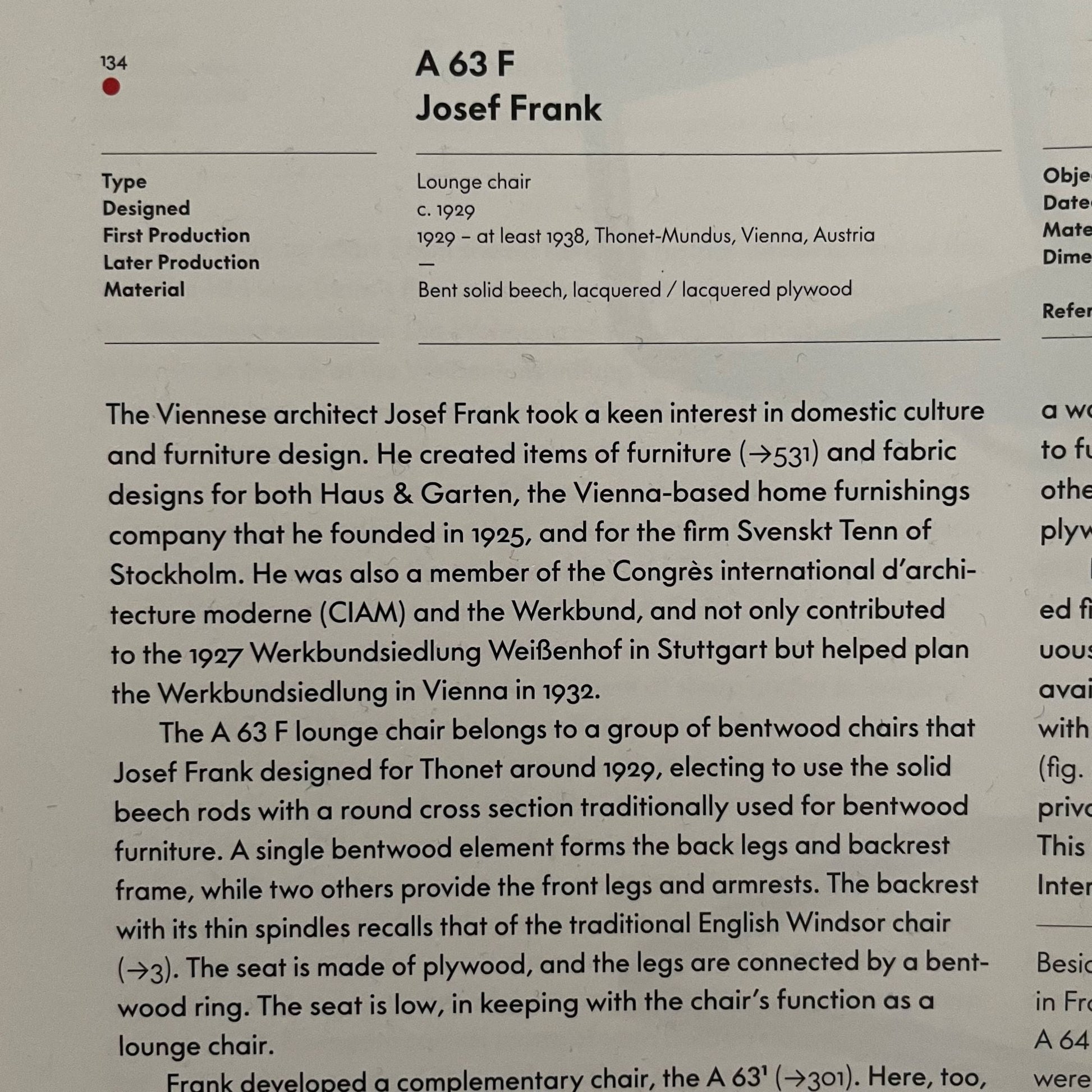 Bentwood armchair model A63 - F, design Josef Frank for Thonet, 1930s, Austria - Collectors - Net.Work