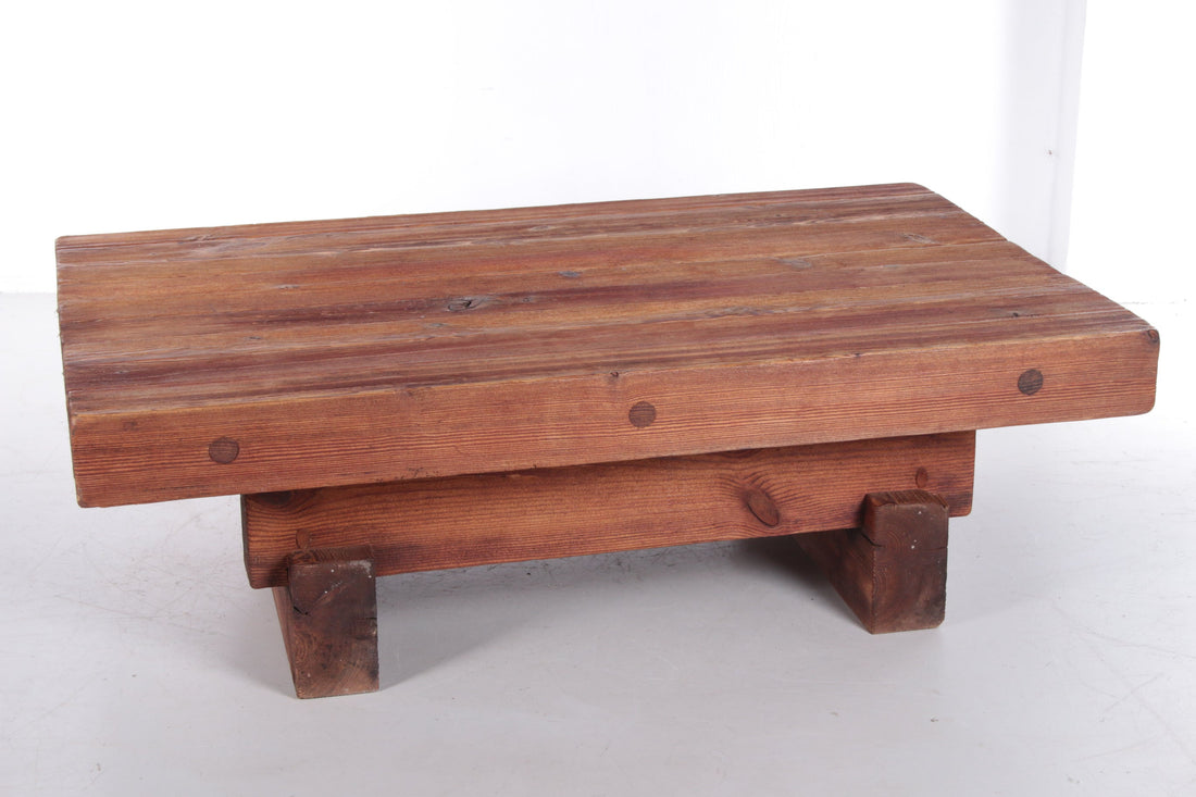 Brutalist Pine Coffee Table by Jens Lyngsøe for Havdrup Trævarefabrik - Collectors - Net.Work