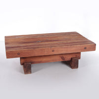 Brutalist Pine Coffee Table by Jens Lyngsøe for Havdrup Trævarefabrik