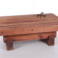 Brutalist Pine Coffee Table by Jens Lyngsøe for Havdrup Trævarefabrik