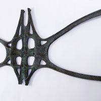 Brutalistische Bronze-Wandskulptur „Zeitlose Eleganz“