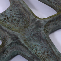 Brutalistische Bronze-Wandskulptur „Zeitlose Eleganz“