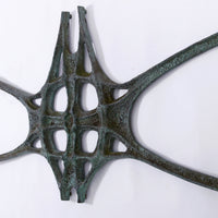 Brutalistische Bronze-Wandskulptur „Zeitlose Eleganz“