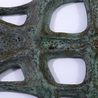 Brutalistische Bronze-Wandskulptur „Zeitlose Eleganz“