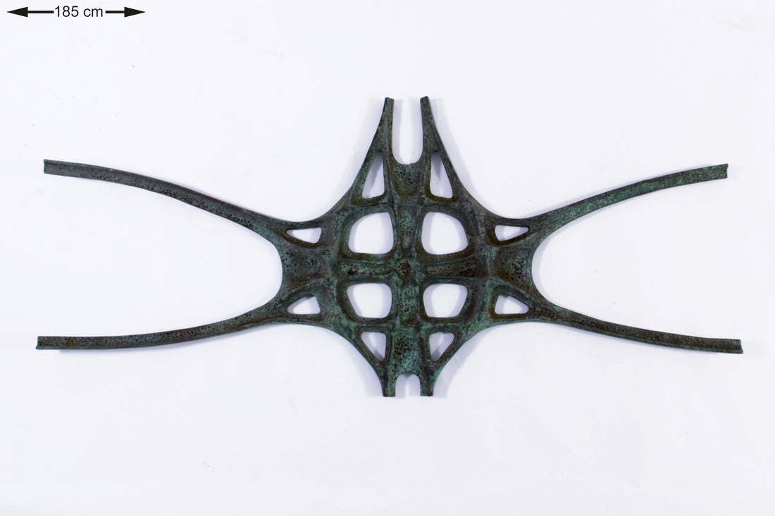 Brutalist "Timeless Elegance Bronze Wall Sculpture - Collectors - Net.Work