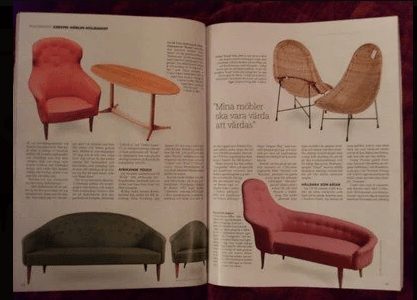 Chaise Lounge by Kerstin Hörlin - Holmquist for Nordiska Kompaniet, 1950s - Collectors - Net.Work
